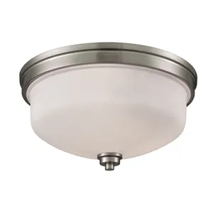 Casual Mission 13'' Wide 3-Light Flush Mount - Brushed Nickel 1