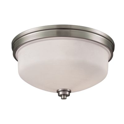 Casual Mission 13'' Wide 3-Light Flush Mount - Brushed Nickel