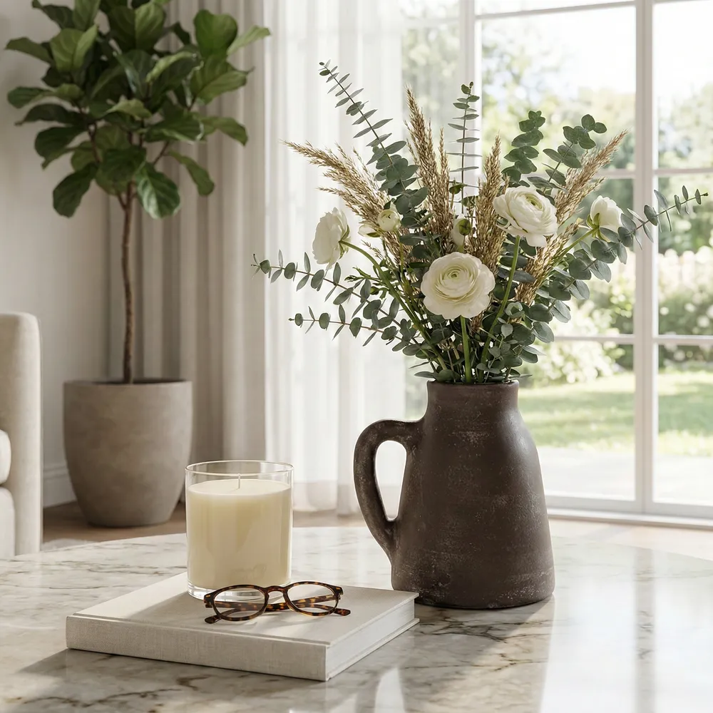 SHERMANCLIFF BROWN VASE 9 (IN)
