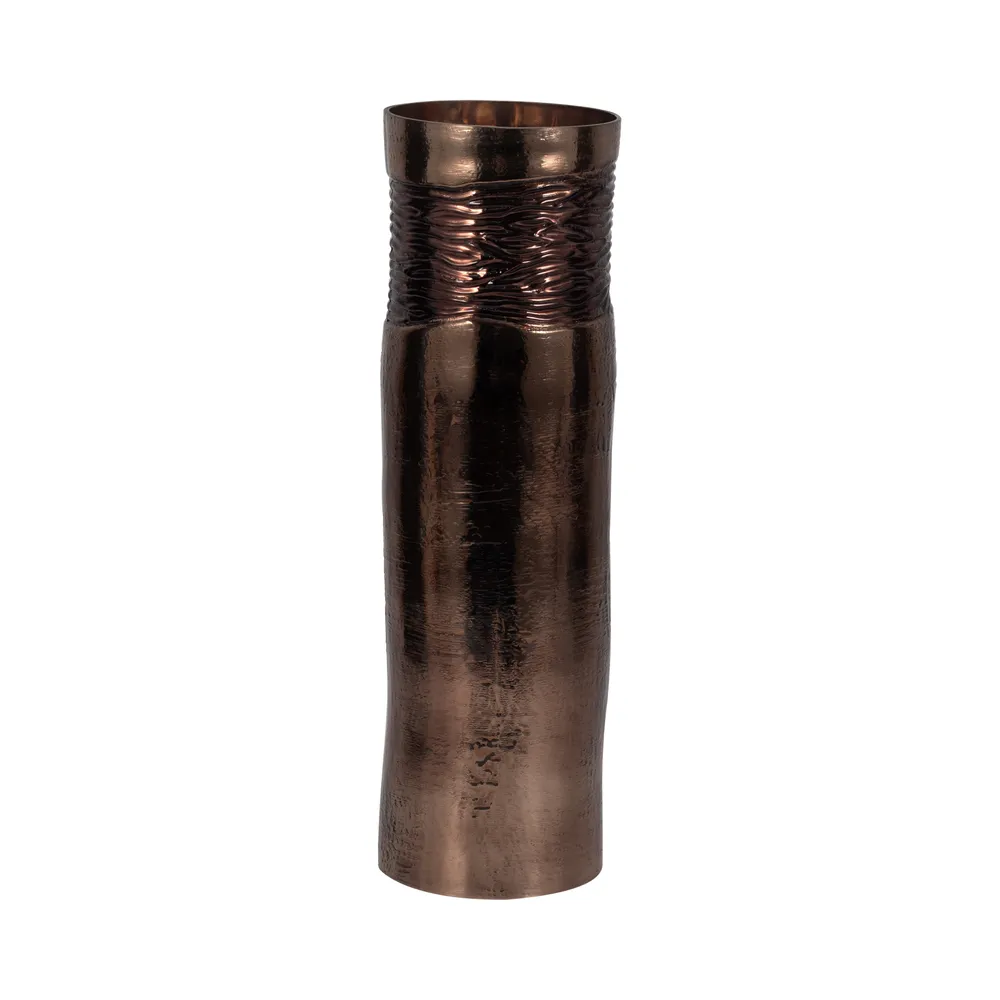 HAMDENWAY BRONZE GLASS VASE 18 (IN)