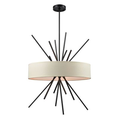Xenia 25″ Wide 5-Light Chandelier - Oil Rubbed Bronze