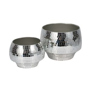 ANTONSHAW SET OF 2 SILVER PLANTER 8 (IN) 4