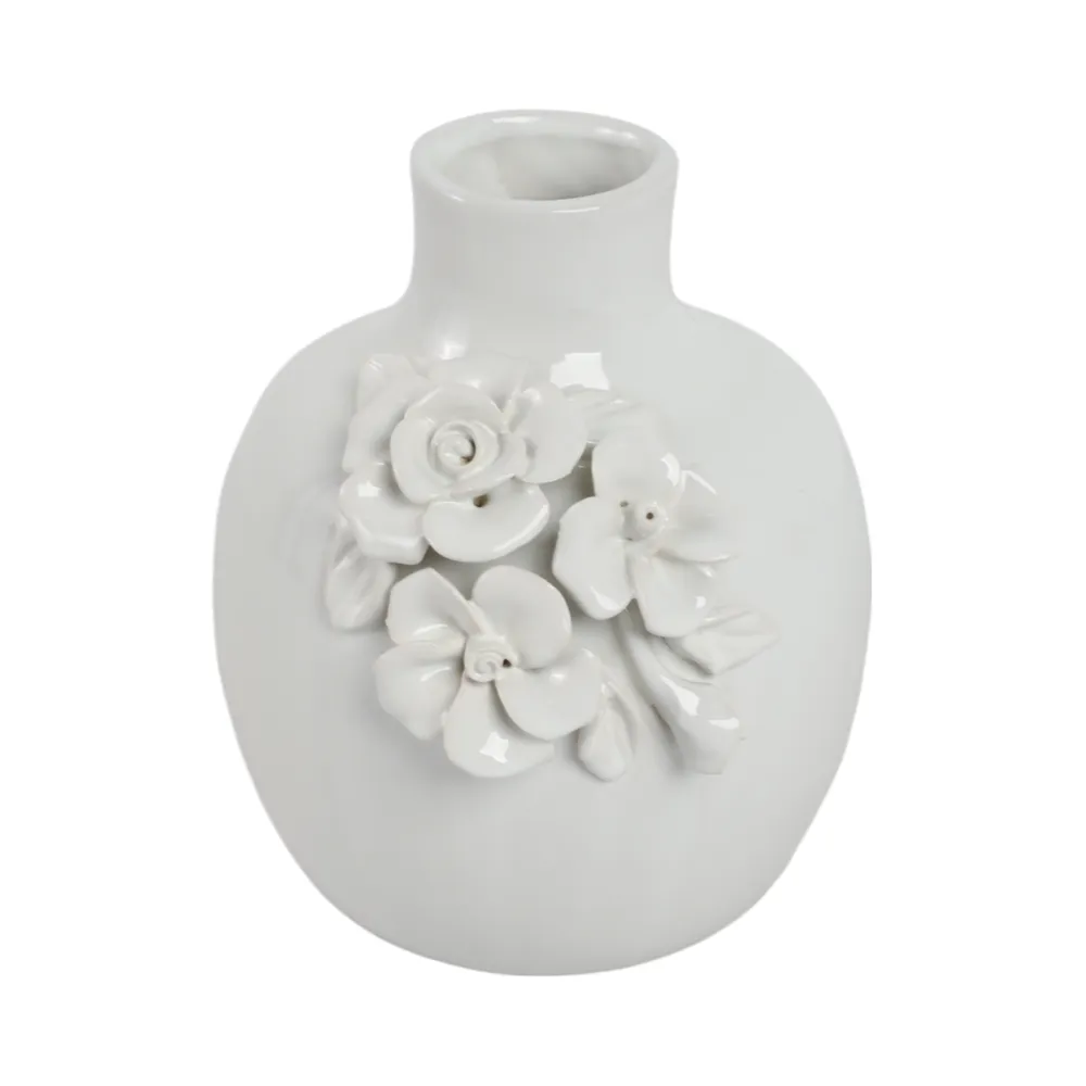 RYLANBEACH WHITE VASE 7 (IN)