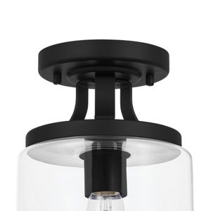 Melina 6.75'' Wide 1-Light Flush Mount - Matte Black 4