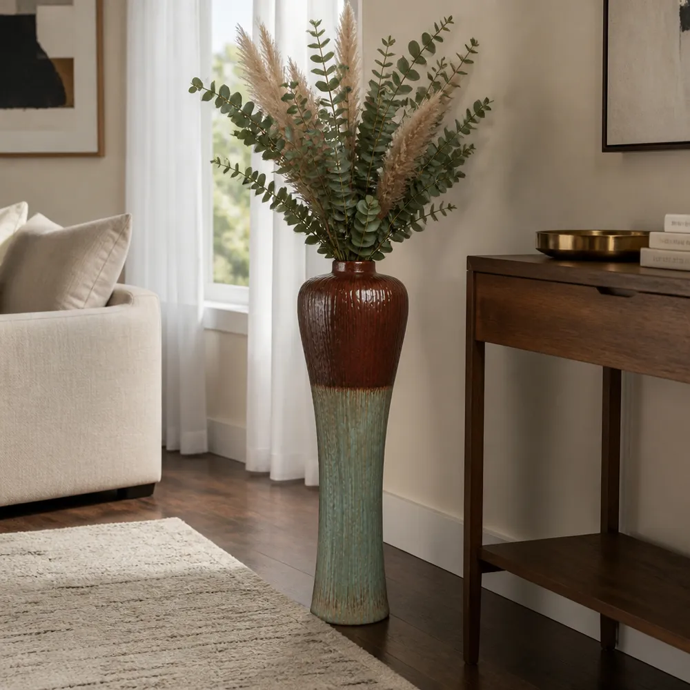 GAVINLAKE BROWN VASE 31 (IN)