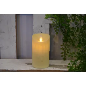 Cream Drip Timered Moving Flame Votive 2x4in 2