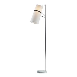 Banded Shade 70'' High 1-Light Floor Lamp - Matte Black 1