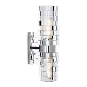 Murano 13.5'' High 2-Light Sconce - Chrome 1