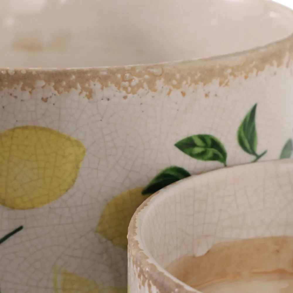 CHLOE SET OF 2 YELLOW PLANTER 7 (IN)