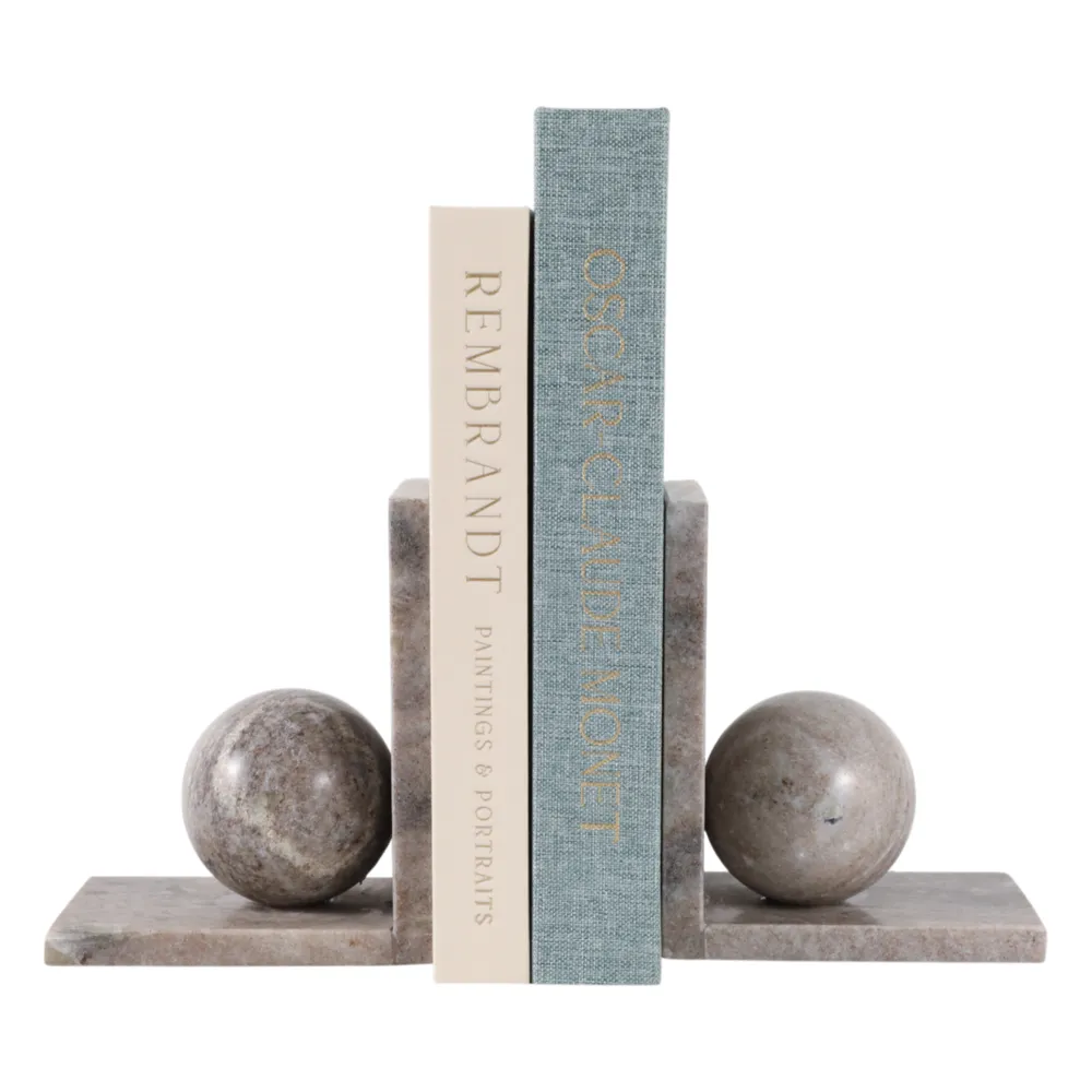 TESSOAK SET OF 2 TAN BOOKENDS 7 (IN)