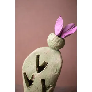 Set of 2 Prickly Pear Clay Luminaries 2