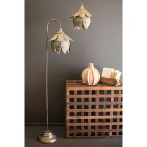 Antique Brass Tulip Floor Lamp 4