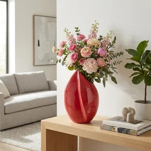HAMMONDPORT RED VASE 17 (IN) 10