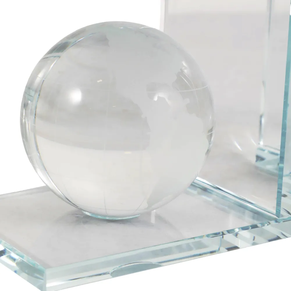 HASTINGSLAKE SET OF 2 CLEAR BOOKENDS 6 (IN)