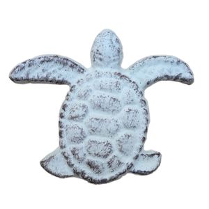 3" SEA TURTLE DRAWER PULL WHITE C/I 1