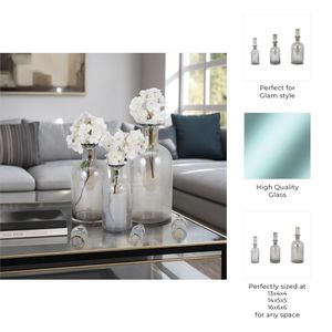 NORTONFIELD SET OF 3 GRAY VASES 16 (IN) 10