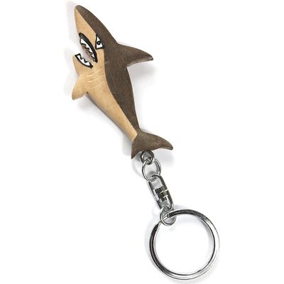 BAMBOO & CHROME KEYCHAIN - SHARK