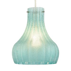 Coastal Scallop 8'' Wide 1-Light Mini Pendant - Satin Nickel 4