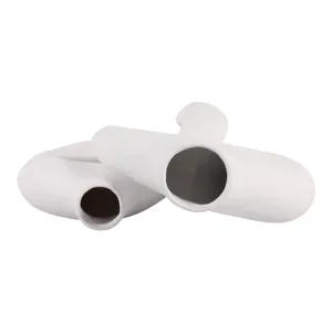 BURGESSVALE SET OF 2 WHITE VASES 13 (IN) 9