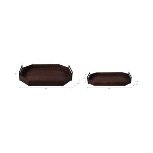 ERINOAK SET OF 2 BROWN TRAY 5 (IN) 8