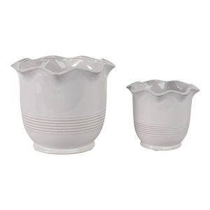 LENNONMOOR SET OF 2 IVORY PLANTER 8 (IN) 1