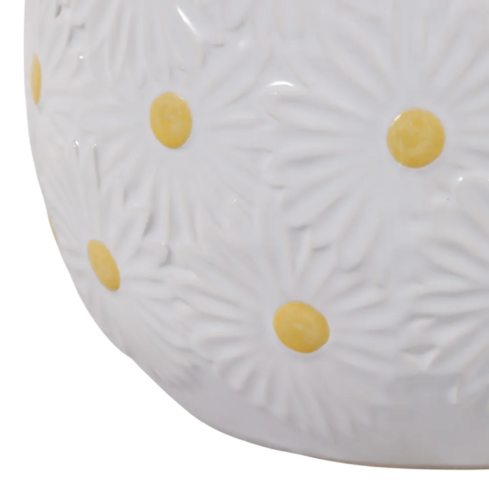 BRONSONRUN SET OF 2 WHITE PLANTER 7 (IN)