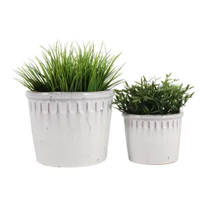 KENDALLWICK SET OF 2 WHITE PLANTER 8 (IN) 3