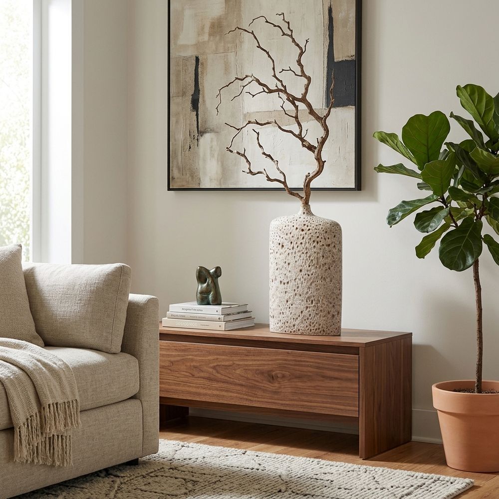 KEATONMILL WHITE VASE 22 (IN)