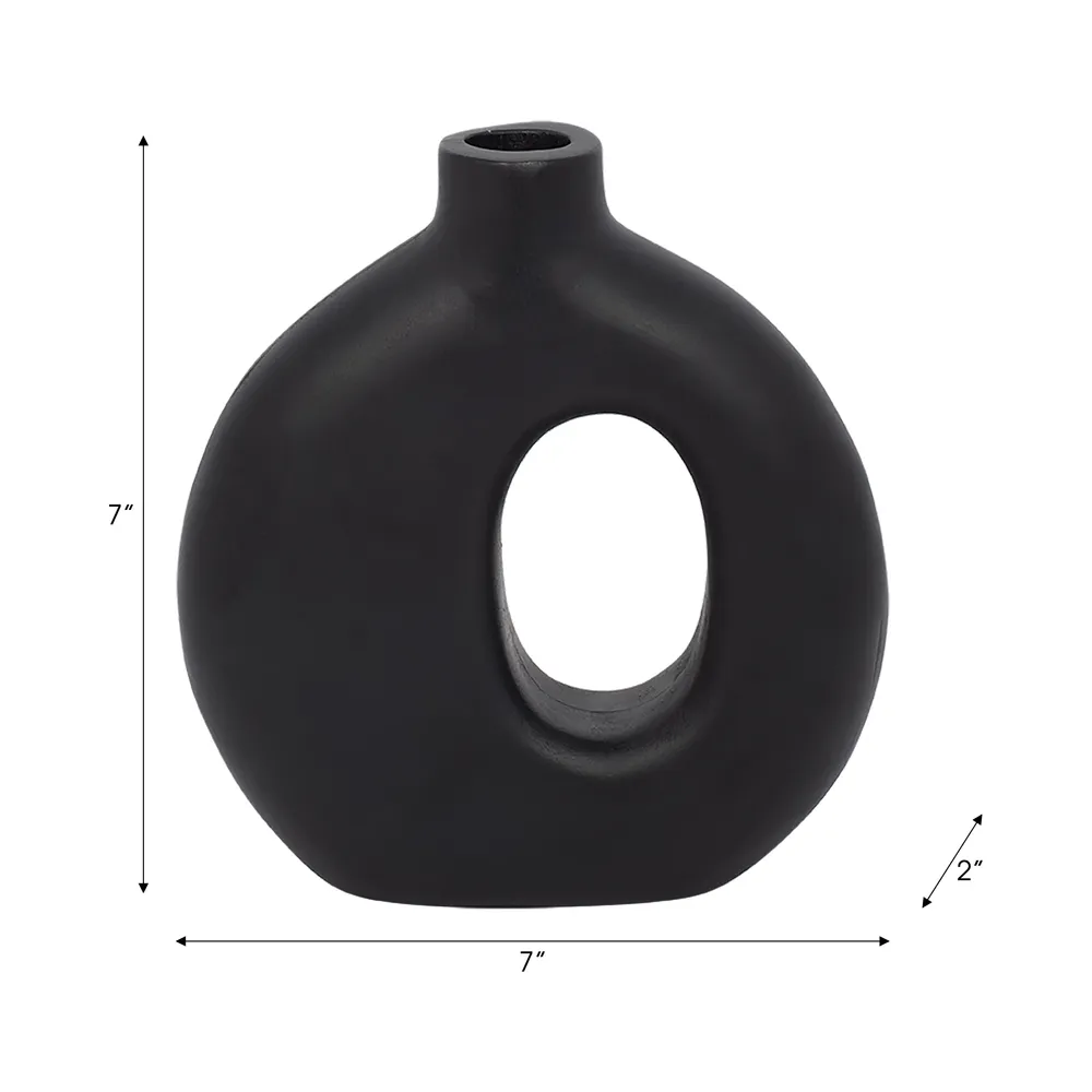 GRIFFINMOOR BLACK VASE 7 (IN)