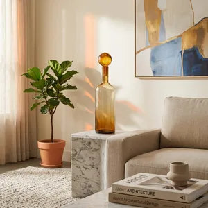 JORDANCROSS ORANGE GLASS VASE 20 (IN) 2