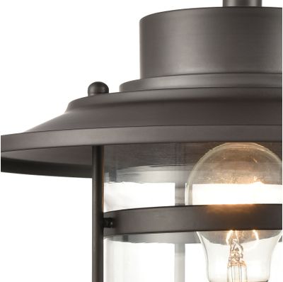 Renninger 12″ High 1-Light Outdoor Post Light - Oil Rubbed Bronze