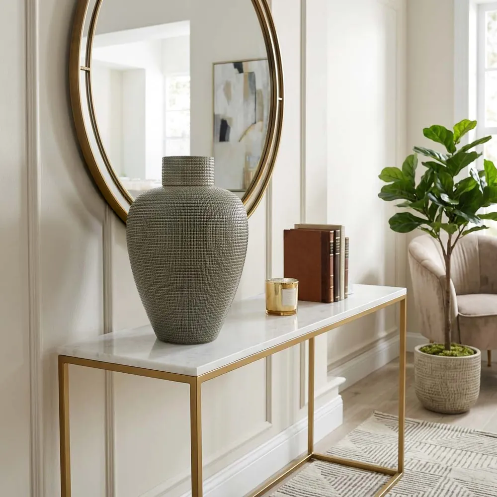ELTONRIDGE GREEN VASE 21 (IN)