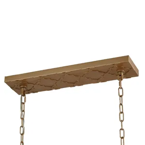 Armand 35'' Wide 6-Light Linear Chandelier - Matte Gold 3
