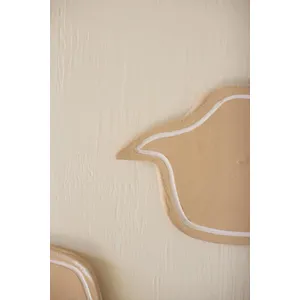 Set of 2 Clay Birds Wall Decor 3