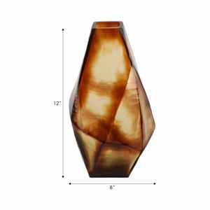 BOLTONHAVEN BROWN GLASS VASE 12 (IN) 8