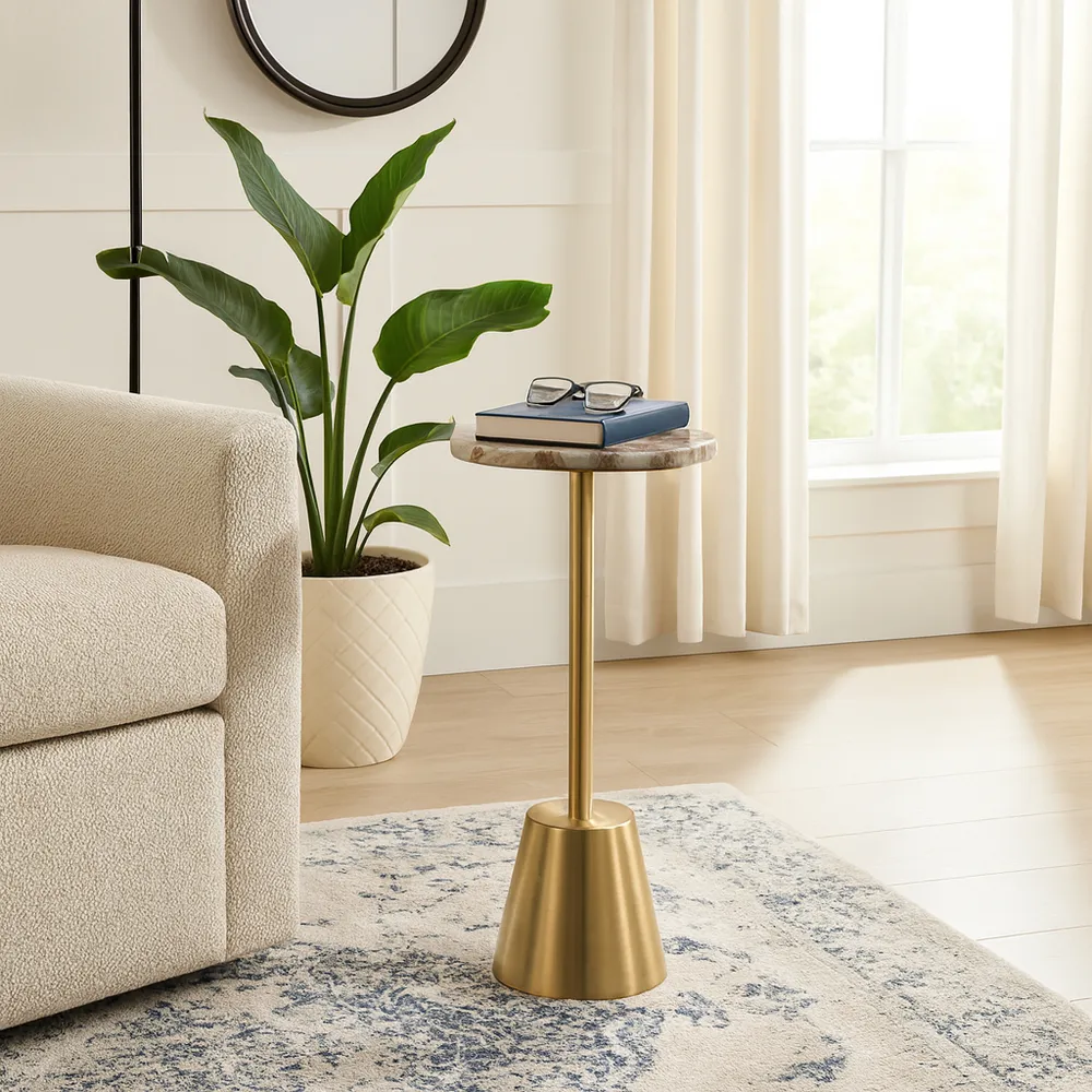 FENTONFORD GOLD ACCENT TABLE 25 (IN)