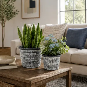 KENDALLWICK SET OF 2 BLUE PLANTER 9 (IN) 10