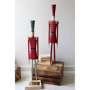 Set of 2 Painted Metal Christmas Soldiers 2