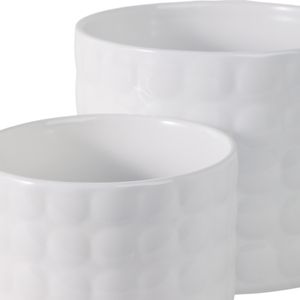 NICOLEMOOR SET OF 2 WHITE PLANTER 7 (IN) 6