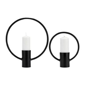 FLORARIDGE SET OF 2 BLACK METAL 19 (IN) 5