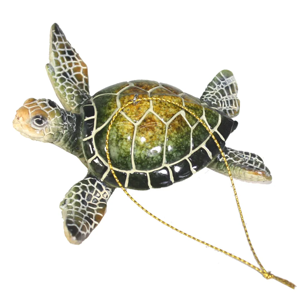 4-1/4" GREEN TURTLE ORNAMENT