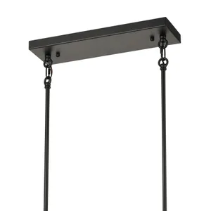 Bridgette 36'' Wide 8-Light Linear Chandelier - Matte Black 4