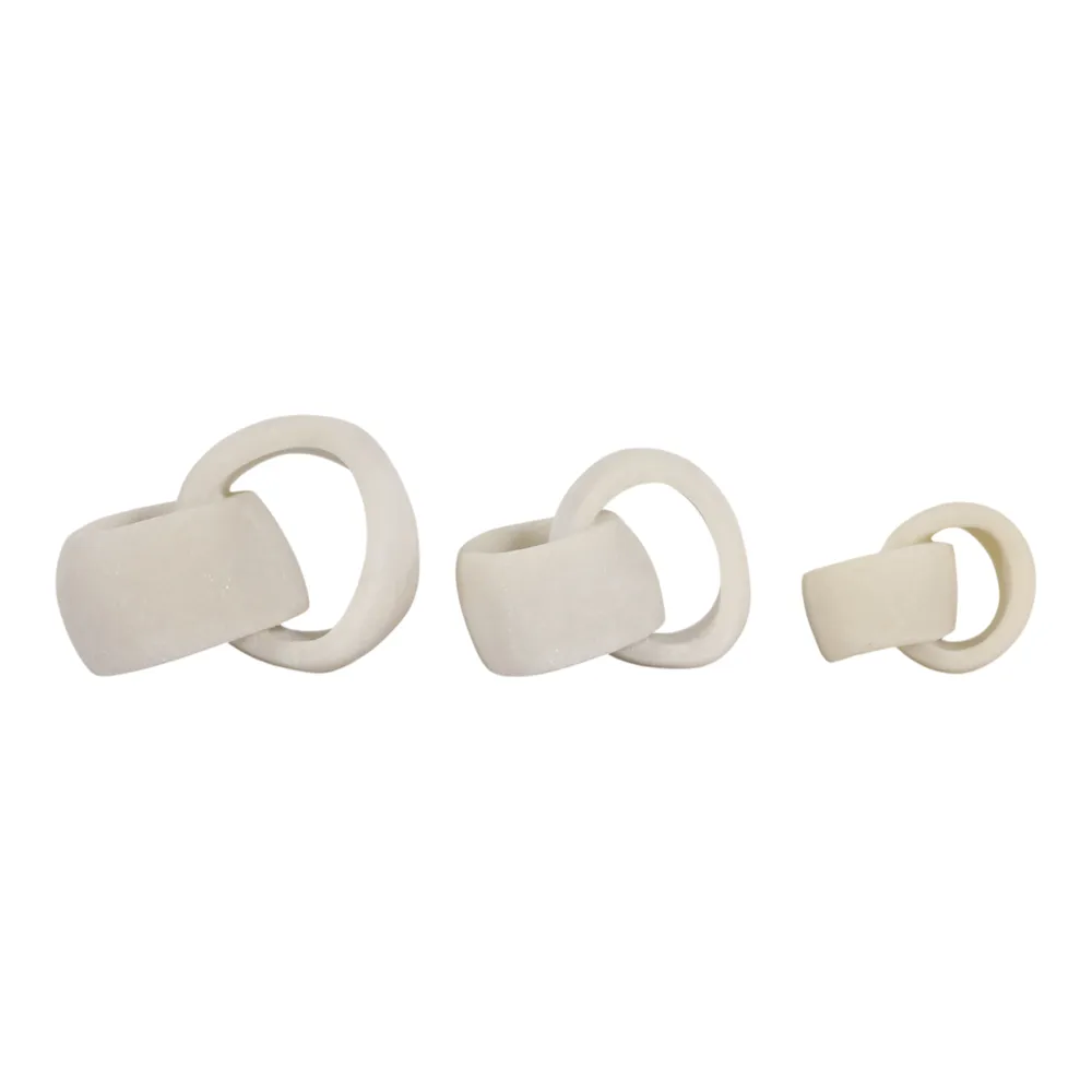 HALEYSHAW SET OF 3 WHITE DECOR 5 (IN)