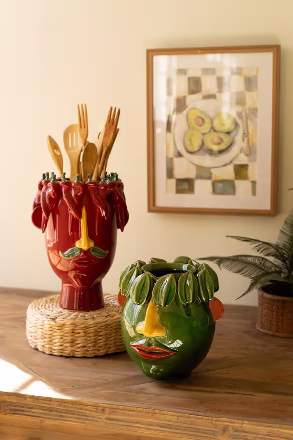 Ceramic Starfruit Head Planter