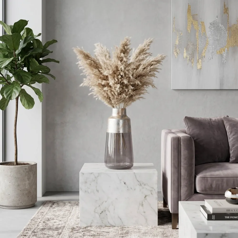 ORIONPARK GRAY GLASS VASE 17 (IN)