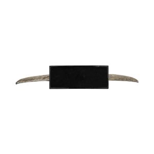 METAL,11",CORRUGATED HALF CIRCLE SCULPTURE,IVORY 6