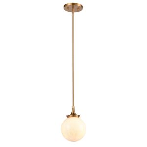 Beverly Hills 6'' Wide 1-Light Mini Pendant - Satin Brass 1