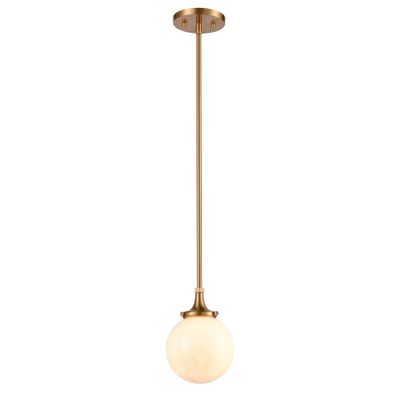 Beverly Hills 6″ Wide 1-Light Mini Pendant - Satin Brass