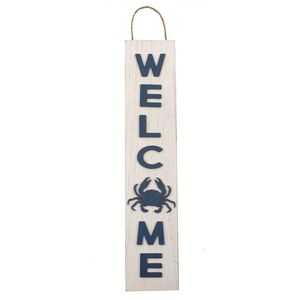 18" WELCOME SIGN WITH BLUE CRAB 1