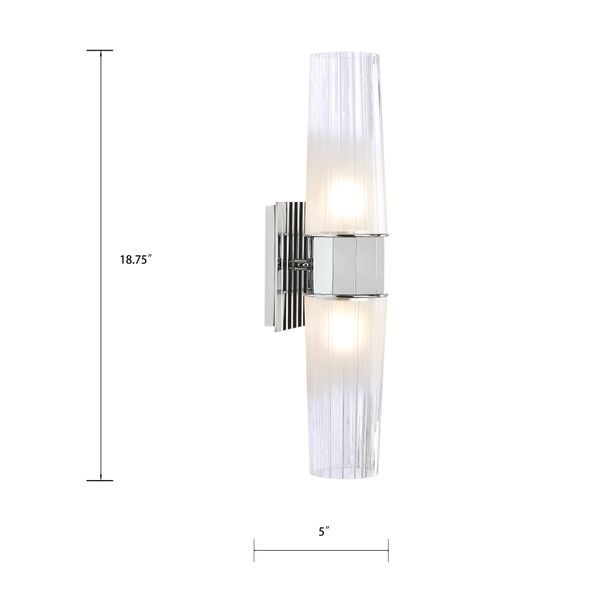 Icycle 18.75'' High 2-Light Sconce - Chrome